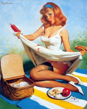 Nude Painting - Gil Elvgren pin up 59